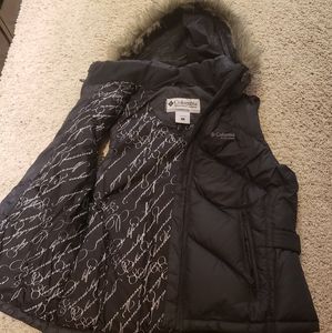Columbia Titanium Down Puffer Vest, Faux Fur Hood